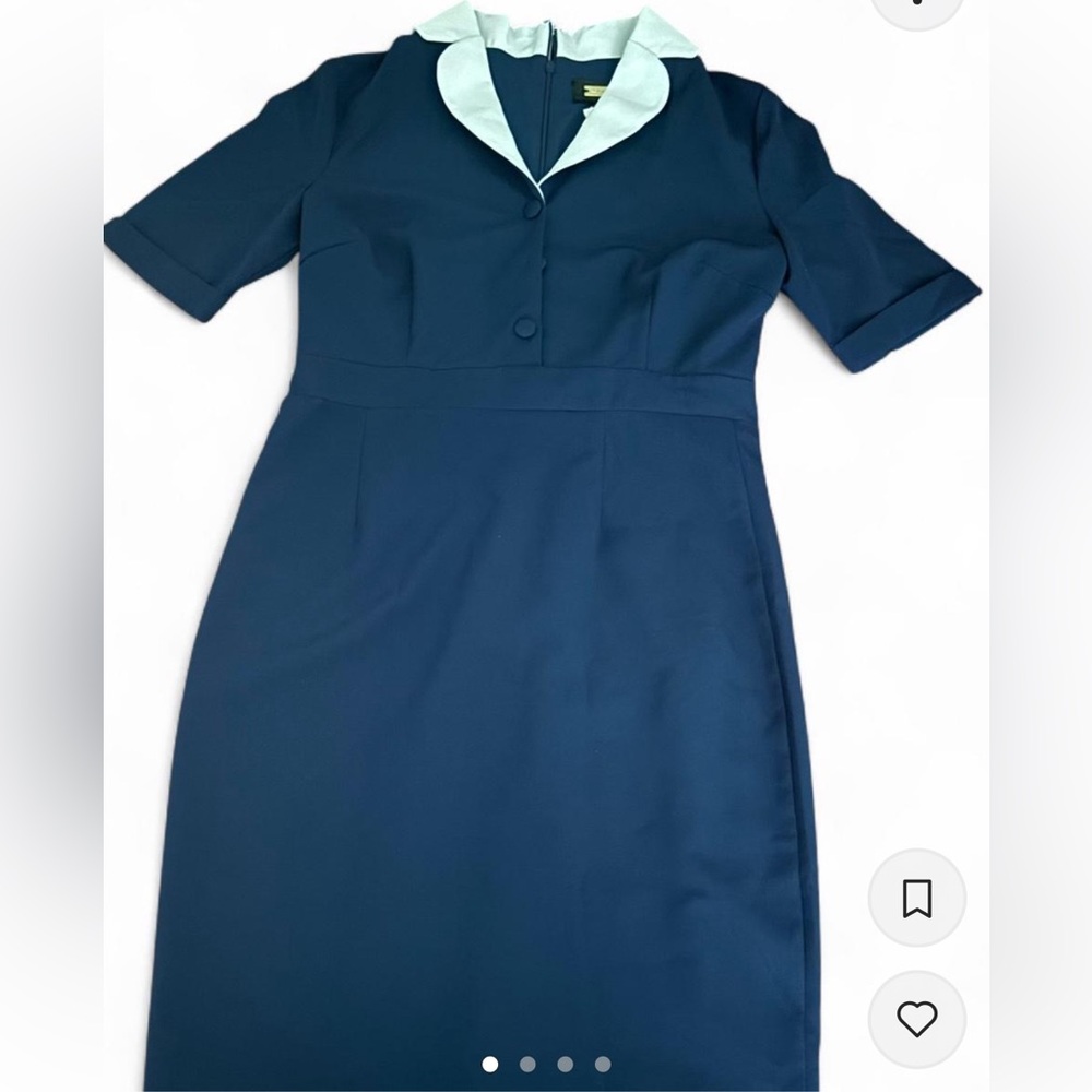 Alexia Admor Blue Sheath Midi Dress for Work